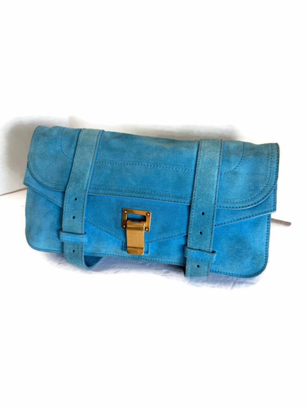 Proenza Schouler Turquoise Suede Clutch